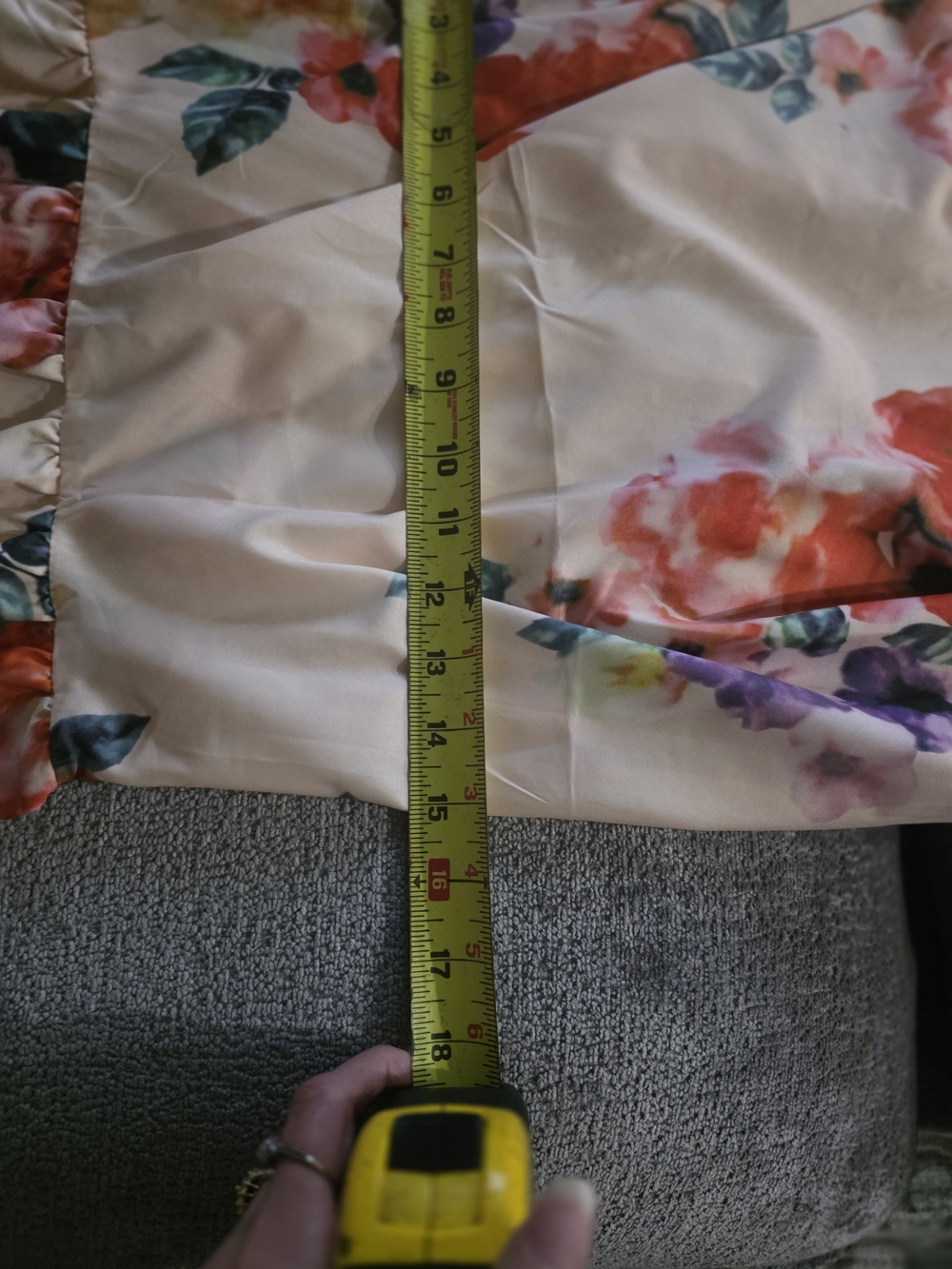 Peach Floral Tie-Shoulder Maxi Size Large - Picture 5 of 6